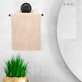 Toalheiro de Lavabo FIxação Sucção Ventosa Preto - Ela Decora